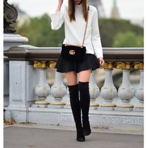 Flat thigh high boots